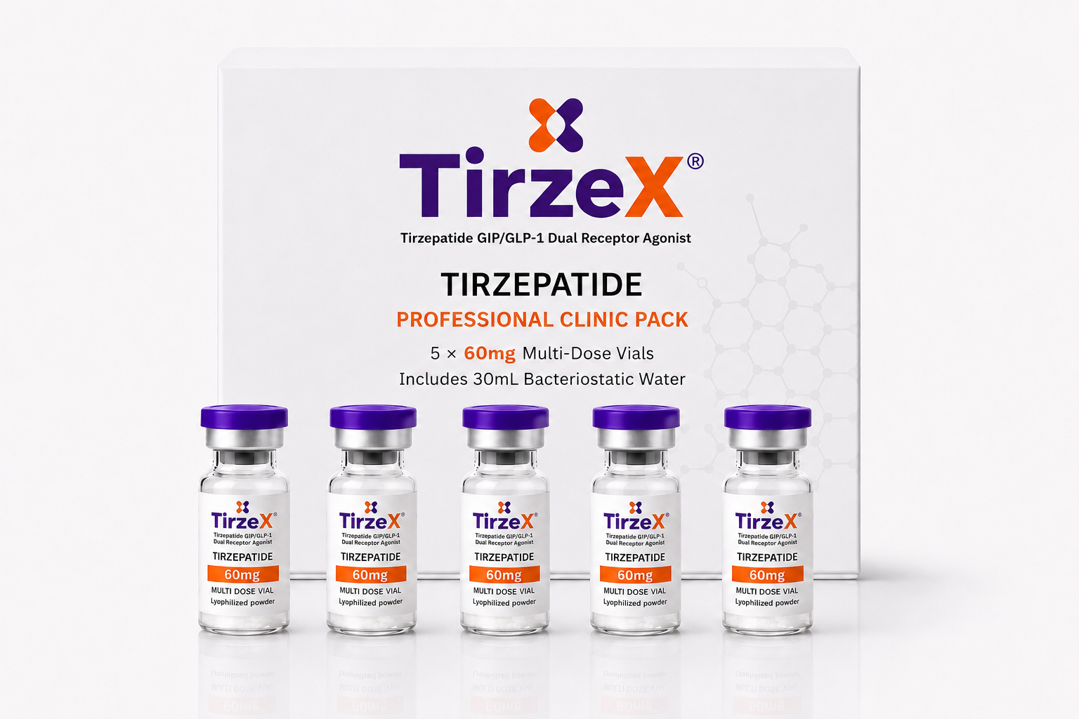TirzeX Kit Clínico con 5 viales
