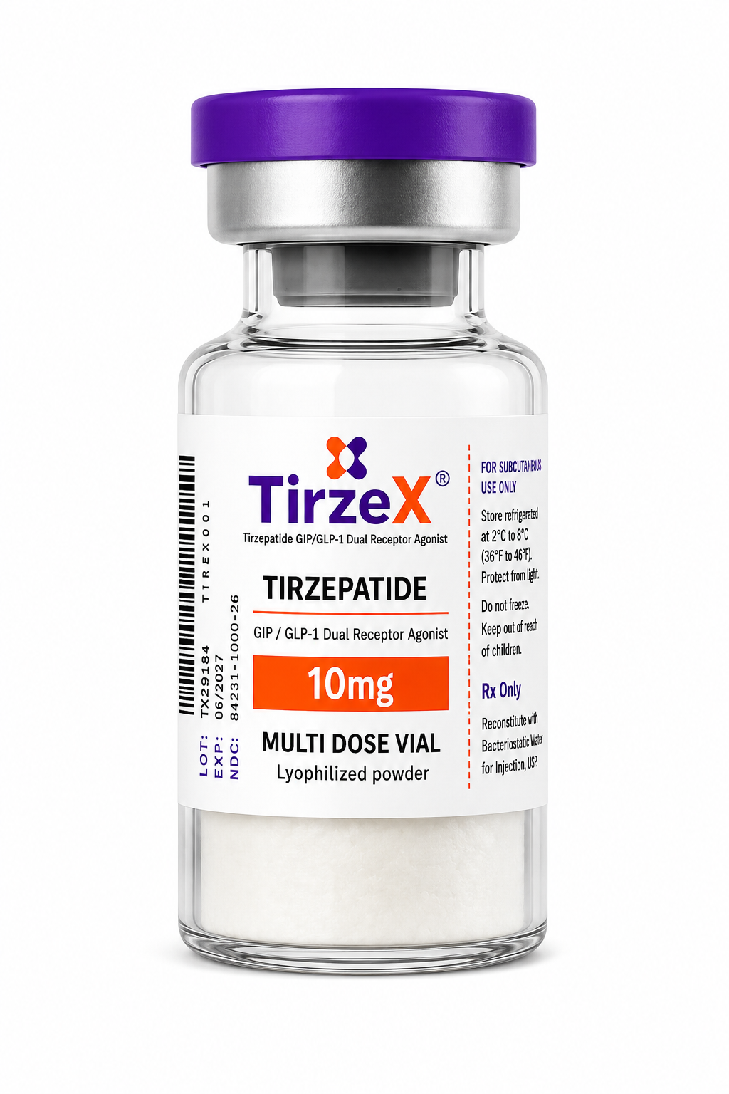 TirzeX vial 10mg