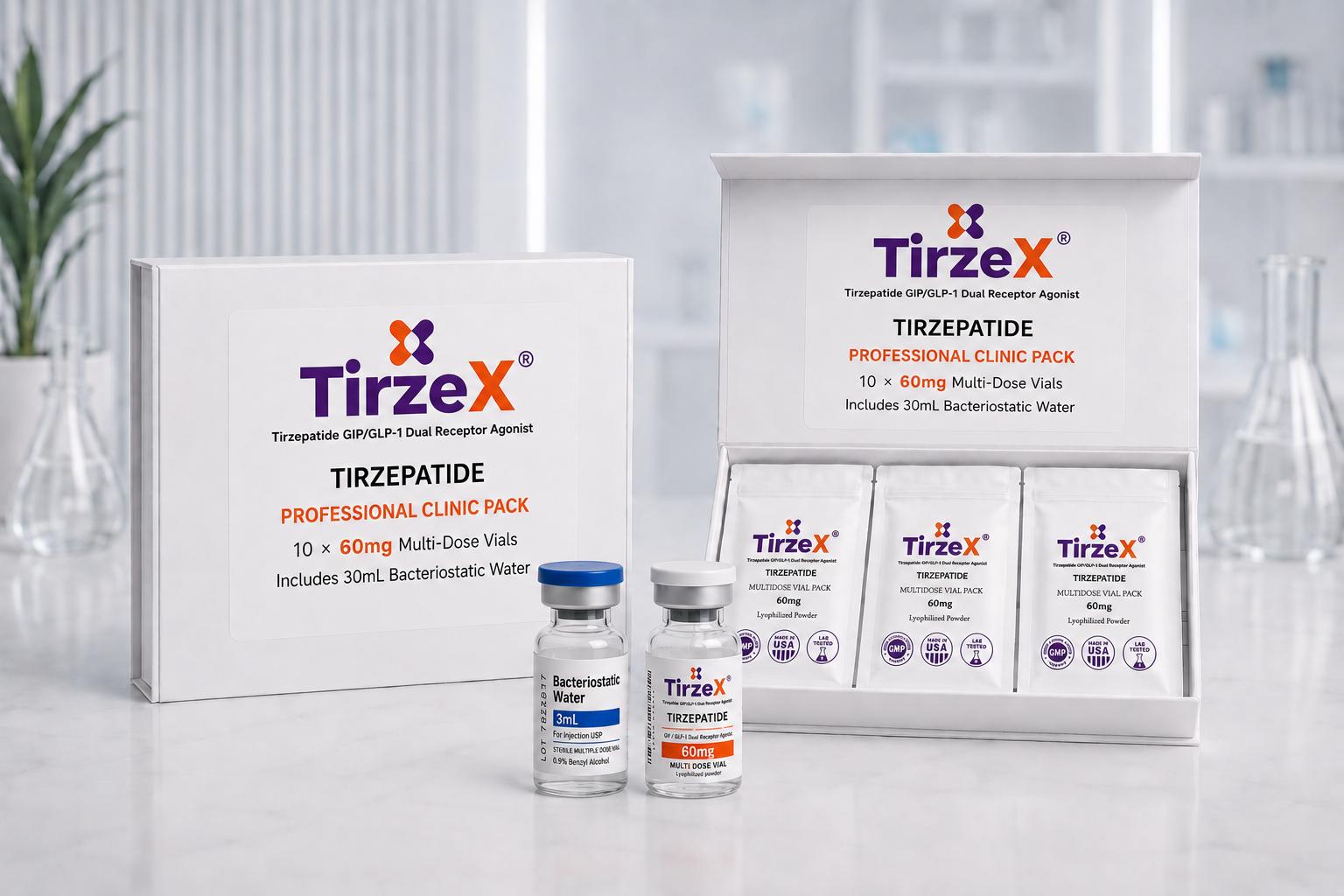 Kit Clínico TirzeX con agua bacteriostática